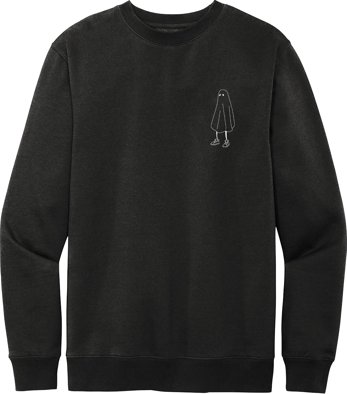 "Classic Black" Fitted Crewneck